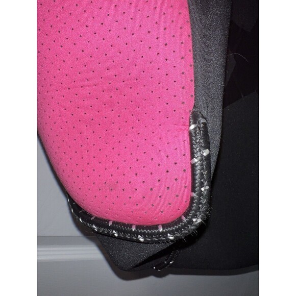 Neoprene Star Convertible Tote Bag Large With Detachable Cosmetic Bag Black Pink - Picture 8 of 12